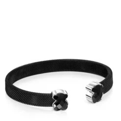 Pulseira Mesh Color em Aço IP preto e Ónix