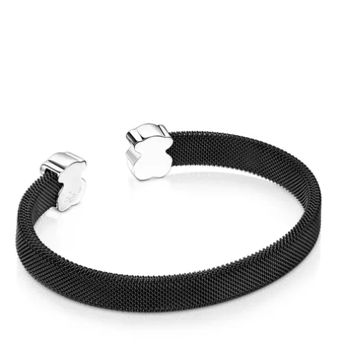 Pulseira Mesh Color em Aço IP preto e Ónix