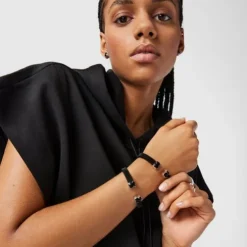 Pulseira Mesh Color em Aço IP preto e Ónix