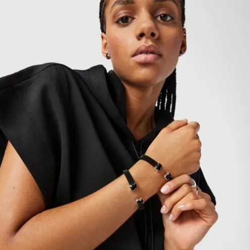 Pulseira Mesh Color em Aço IP preto e Ónix
