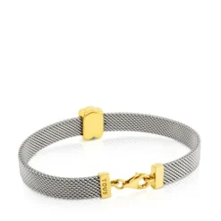 Pulseira Mesh em Ouro e Aço