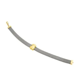 Pulseira Mesh em Ouro e Aço