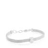 Pulseira Mesh urso em Prata