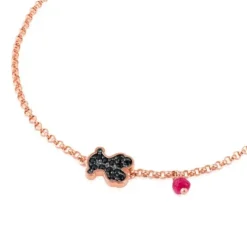Pulseira Motif em Prata Vermeil rosa