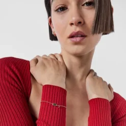 Pulseira Motif em Prata Vermeil rosa