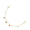 Pulseira motivos Plump em prata vermeil e pedras preciosas