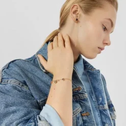 Pulseira motivos Plump em prata vermeil e pedras preciosas