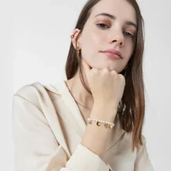 Pulseira Nocturne de Pérolas, Prata Vermeil e Diamantes