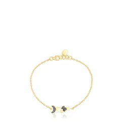 Pulseira Nocturne em Prata vermeil e motivos de Diamantes