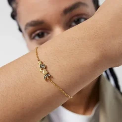 Pulseira Nocturne em Prata vermeil e motivos de Diamantes