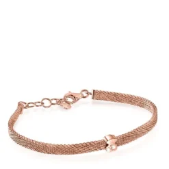 Pulseira Real Sisy em Prata Vermeil rosa com Pérola