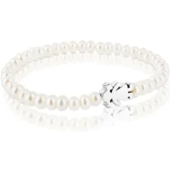 Pulseira Sweet Dolls menina em Prata e Pérolas