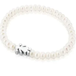 Pulseira Sweet Dolls menina em Prata e Pérolas