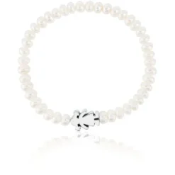 Pulseira Sweet Dolls menina em Prata e Pérolas