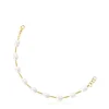Pulseira tubo banhada a ouro de 18 K sobre prata e pérolas cultivadas Gloss