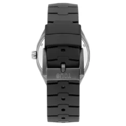 Relógio analógico automático com caixa em titânio e bracelete de borracha preta TOUS Now