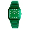 Relógio analógico com bracelete em alumínio verde Karat Squared