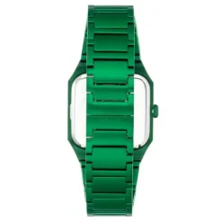 Relógio analógico com bracelete em alumínio verde Karat Squared
