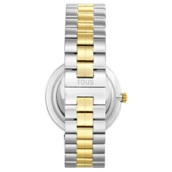 Relógio analógico com bracelete em aço e aço IPG dourado S-Band