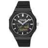 Relógio analógico/digital em aço e bracelete em nylon preto Bet