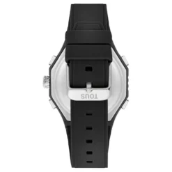 Relógio analógico/digital em aço e bracelete em nylon preto Bet