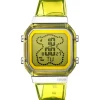 Relógio digital em policarbonato amarelo e aço D-BEAR Fresh