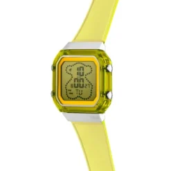 Relógio digital em policarbonato amarelo e aço D-BEAR Fresh