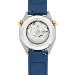Relógio gmt automático  com correia de silicone azul-marinho, caixa em aço IPG dourado e mostrador em madrepérola TOUS Now