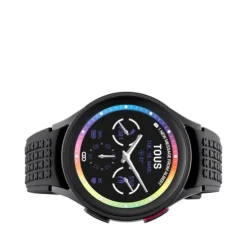 Relógio Samsung Galaxy 5 Pro X TOUS smartwatch de titânio preto com pulseira de silicone preta