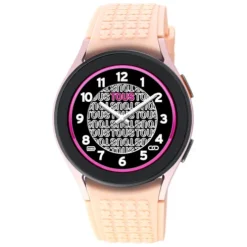 Relógio Samsung Galaxy Watch 5 X TOUS smartwatch em alumínio rosa com banda de silicone rosa