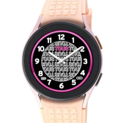Relógio Samsung Galaxy Watch 5 X TOUS smartwatch em alumínio rosa com banda de silicone rosa