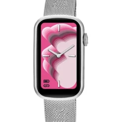 Relógio smartwatch com bracelete em aço e caixa de alumínio TOUS T-Band Mesh
