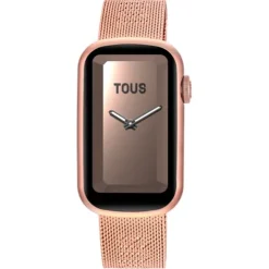 Relógio smartwatch com bracelete em aço IPRG rosado e caixa de alumínio na cor IPRG rosado TOUS T-Band Mesh