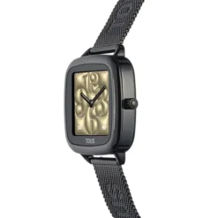 Relógio smartwatch com bracelete em aço IP preto D-Connect