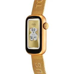 Relógio smartwatch com bracelete em aço IPG dourado e caixa de alumínio na cor IPG dourado TOUS T-Band Mesh