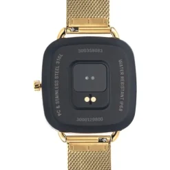 Relógio smartwatch com bracelete em aço IPG dourado D-Connect