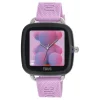 Relógio smartwatch com correia em silicone rosa D-Connect