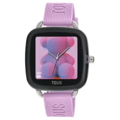 Relógio smartwatch com correia em silicone rosa D-Connect