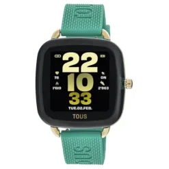 Relógio smartwatch com correia em silicone verde D-Connect