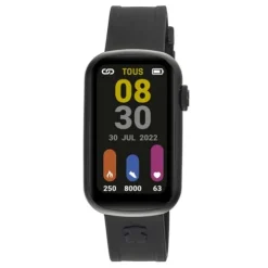 Relógio smartwatch com correia em nylon e correia em silicone preto T-Band