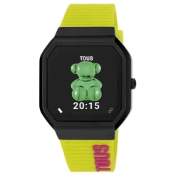 Relógio smartwatch com correia em nylon e correia em silicone verde B-Connect