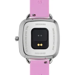 Relógio smartwatch com correia em silicone rosa D-Connect
