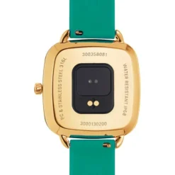 Relógio smartwatch com correia em silicone verde D-Connect