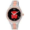 Relógio smartwatch T- Shine Connect com bracelete em aço, aço IP rosado e zircónias brancas