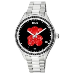 Relógio smartwatch T- Shine Connect com bracelete em aço e zircónias pretas
