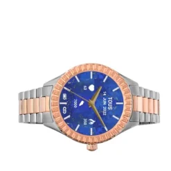 Relógio smartwatch T-Bear Connect com bracelete em aço e aço IP rosado