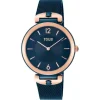 Relógio S-Mesh bicolor Aço/IP rosado e azul