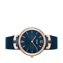 Relógio S-Mesh bicolor Aço/IP rosado e azul