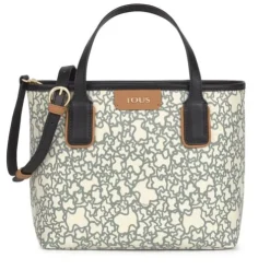 Tote bag pequena Kaos Mini bege e preta