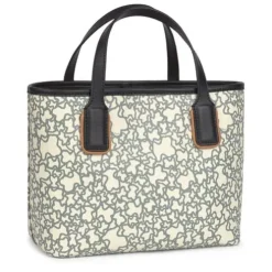 Tote bag pequena Kaos Mini bege e preta